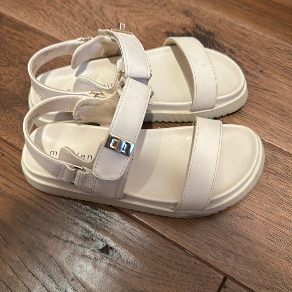 Girls Madden Girl Sandals in cream / off-white; size 13; worn once